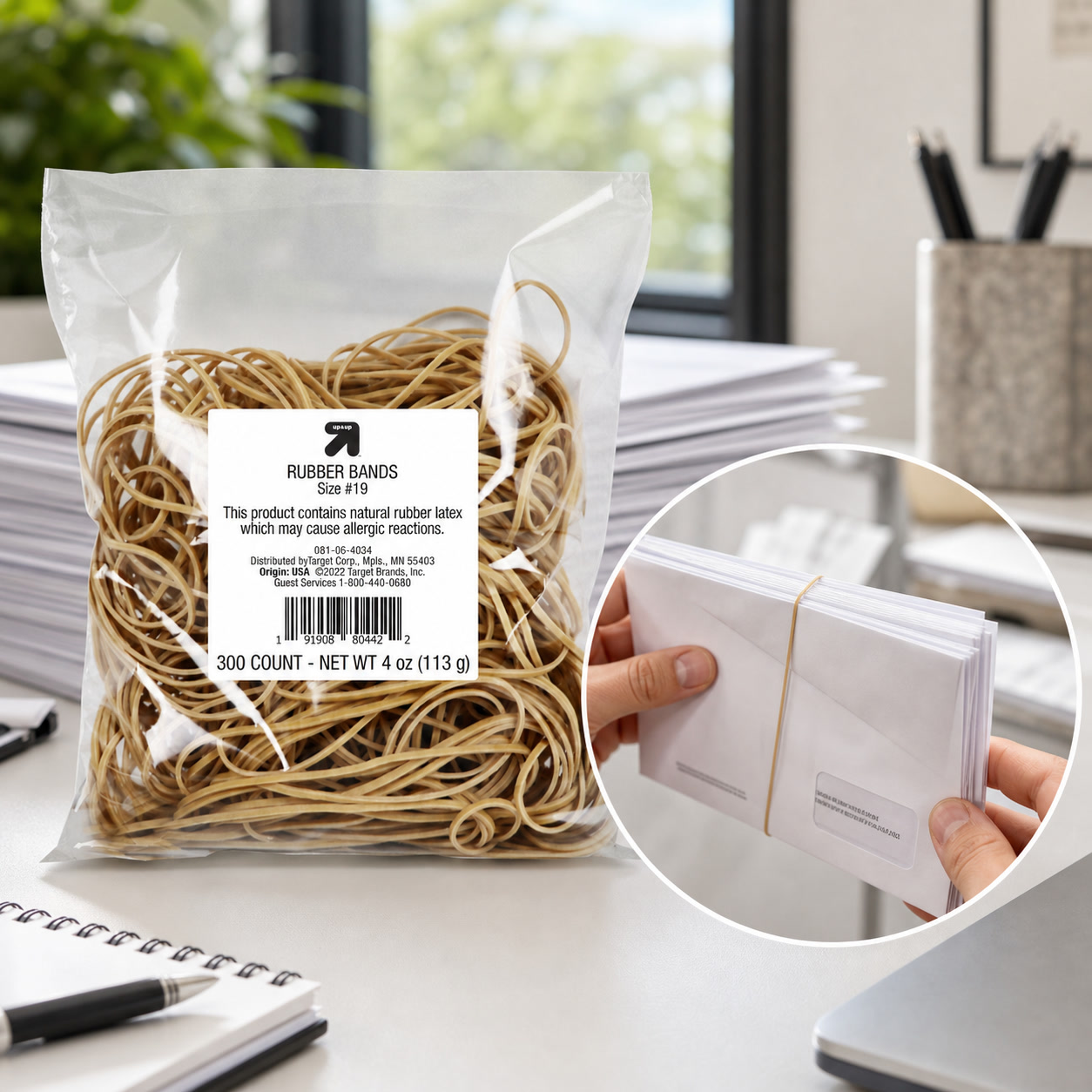 Tan Stationery & Office Supply - 900 piezas de bandas elásticas de