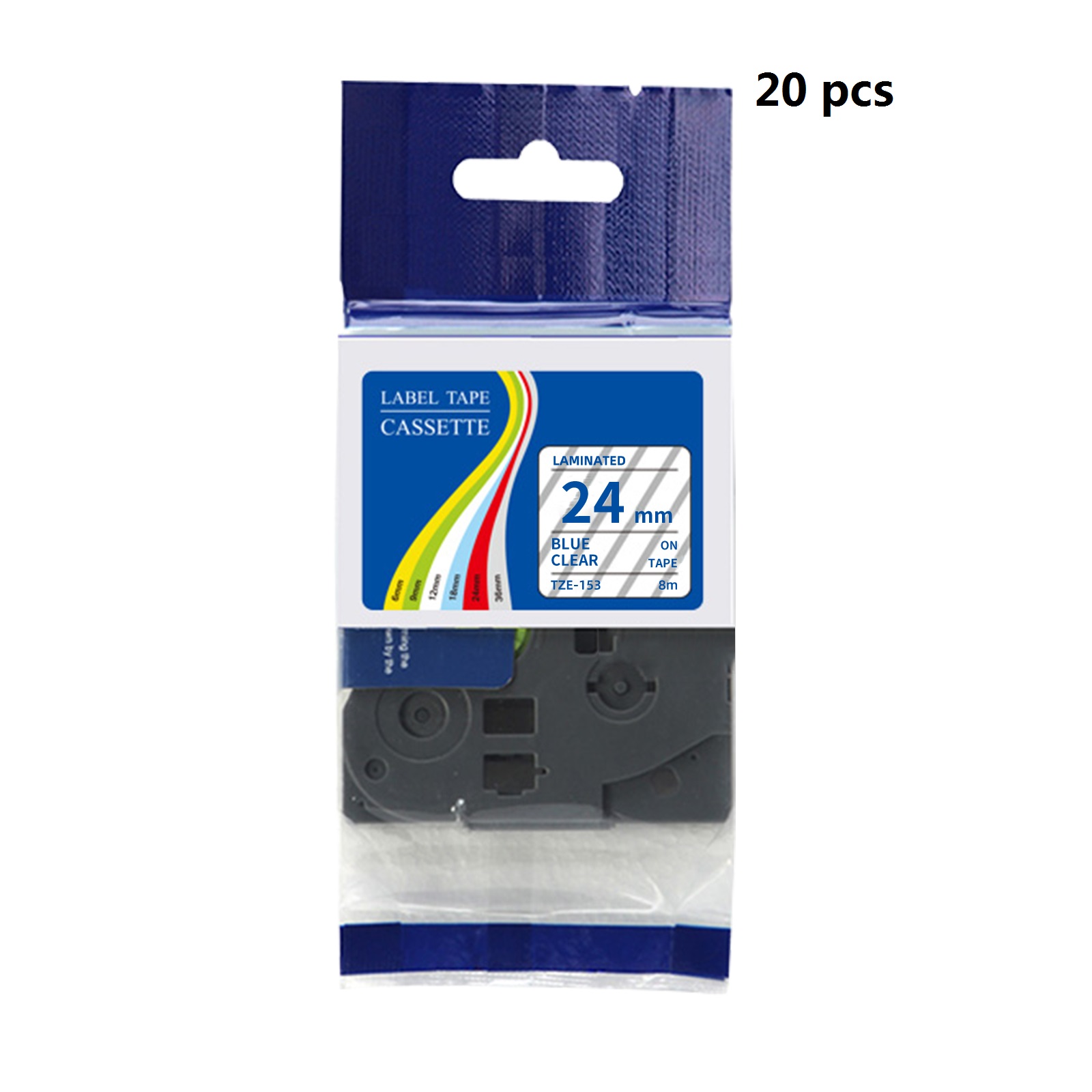 Label Printer Tape - Paquete de 20 cintas de etiquetas