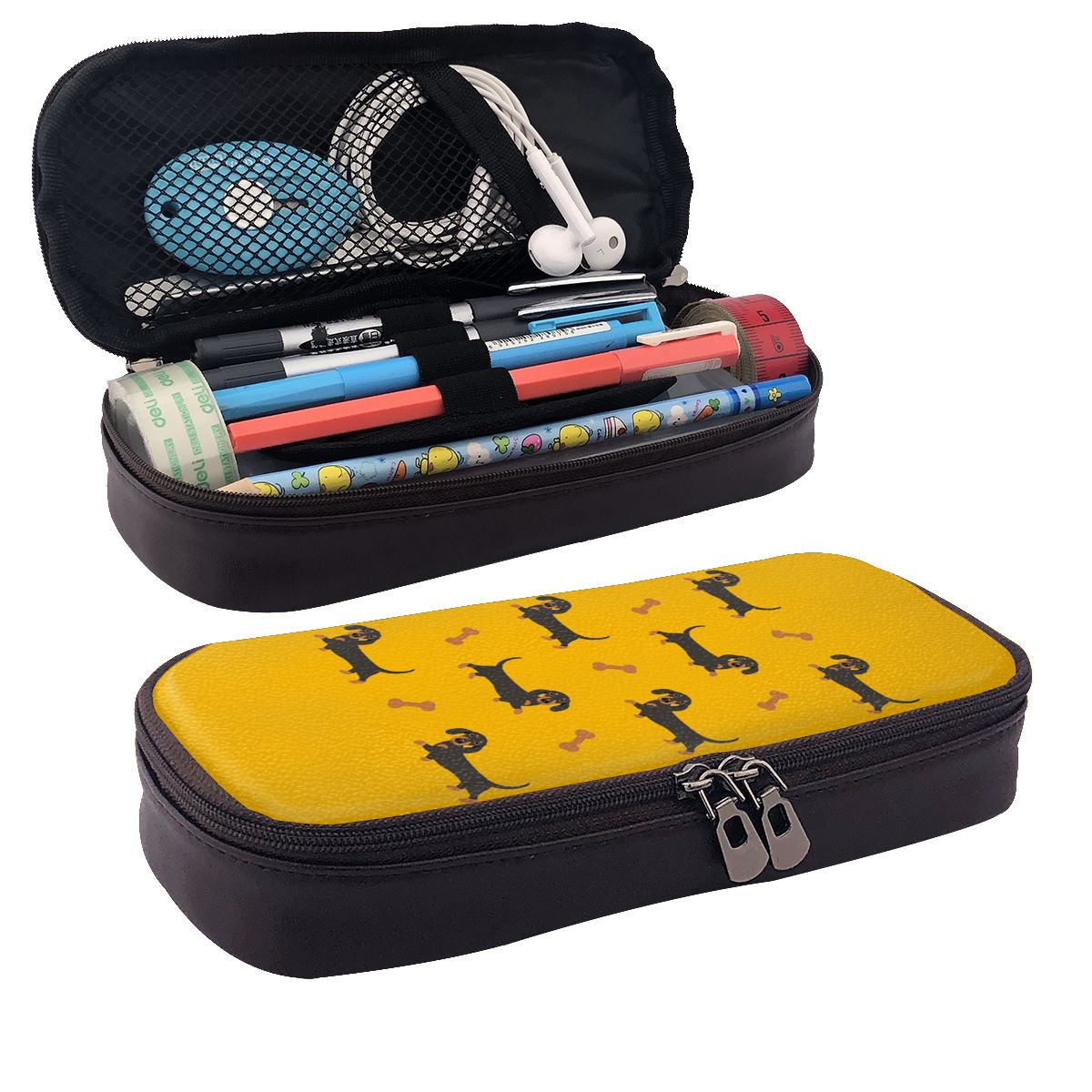 Tan Stationery & Office Supply - Estuche de cuero para lápices con