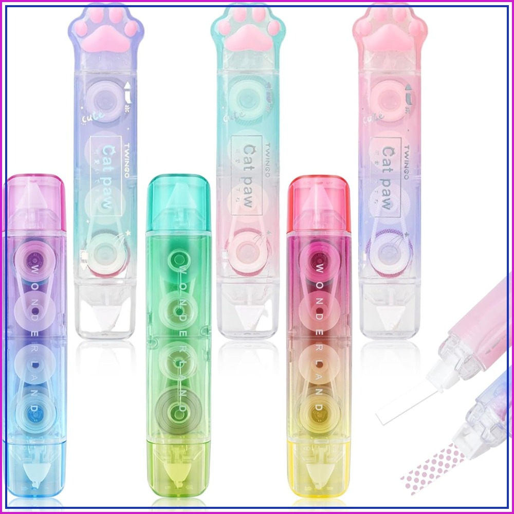 Correction Tape Roller - 6 Cintas Correctoras, 2 en 1,