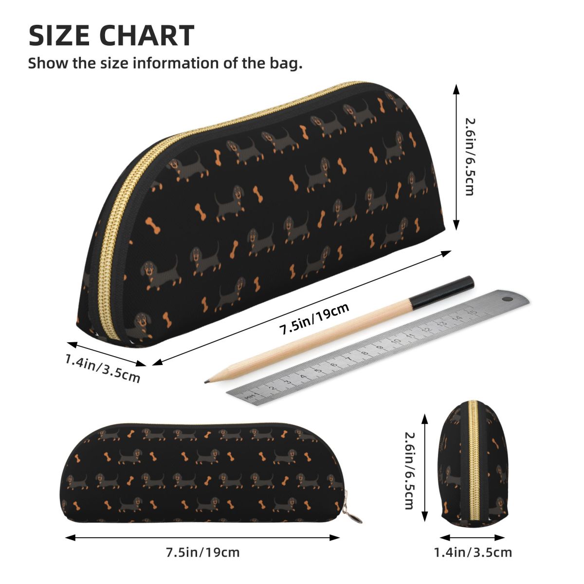 Estuche para lápices de perro  - Tan Stationery & Office Supply reseña y precio