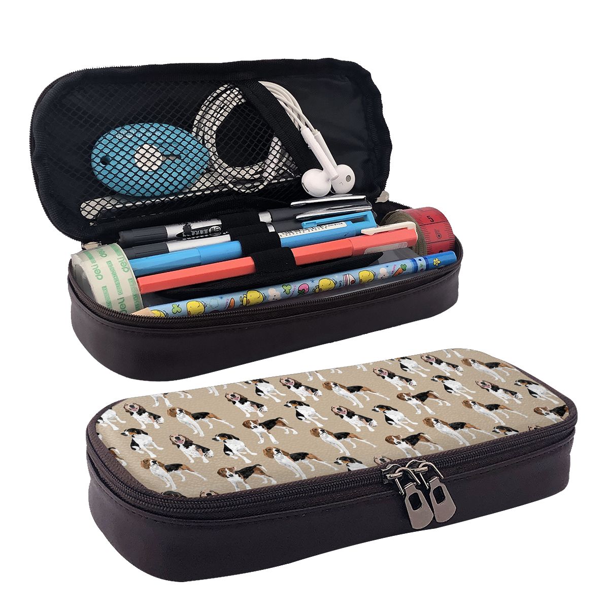 Estuche de cuero color canela  - Tan Stationery & Office Supply reseña y precio