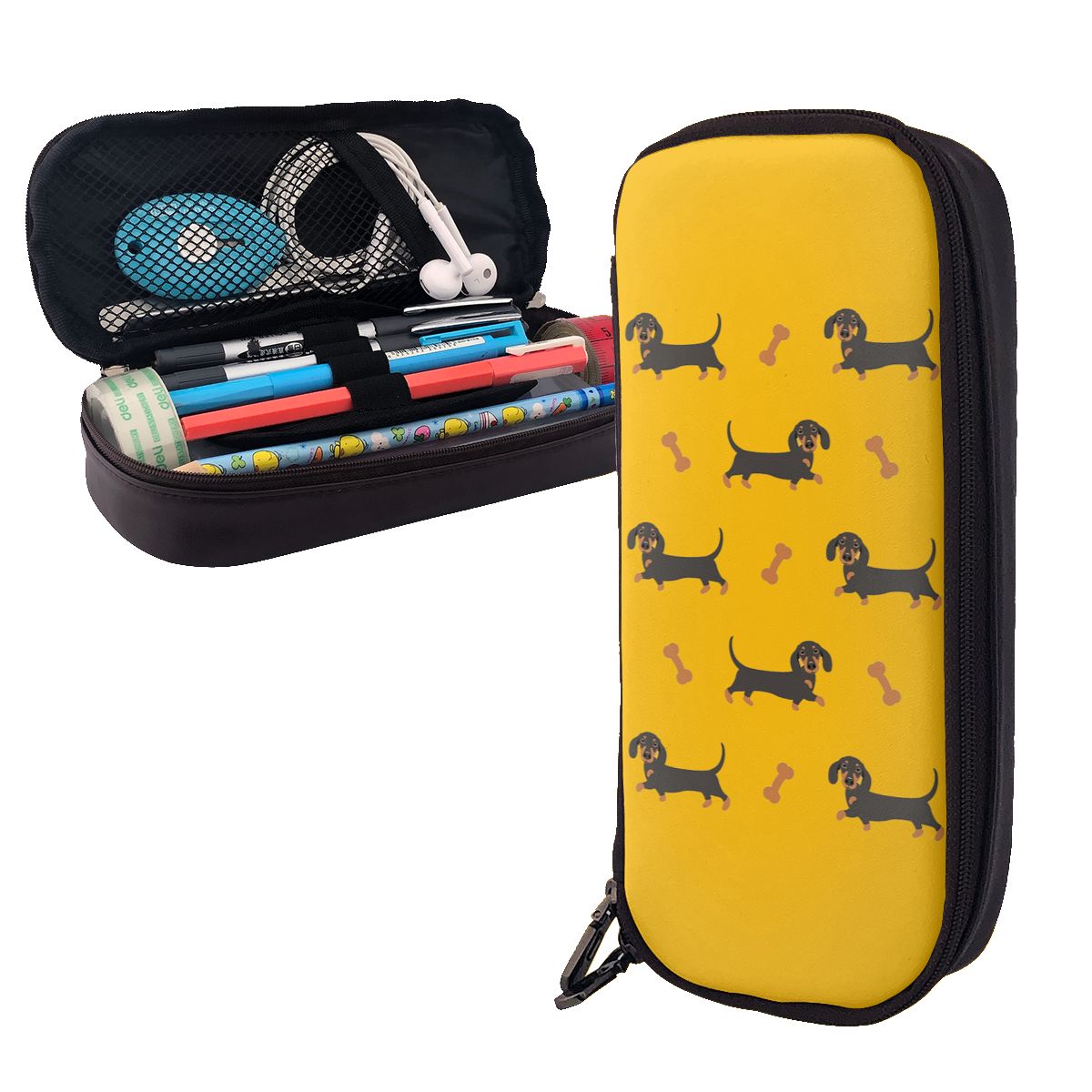 Estuche de cuero para lápices  - Tan Stationery & Office Supply reseña y precio