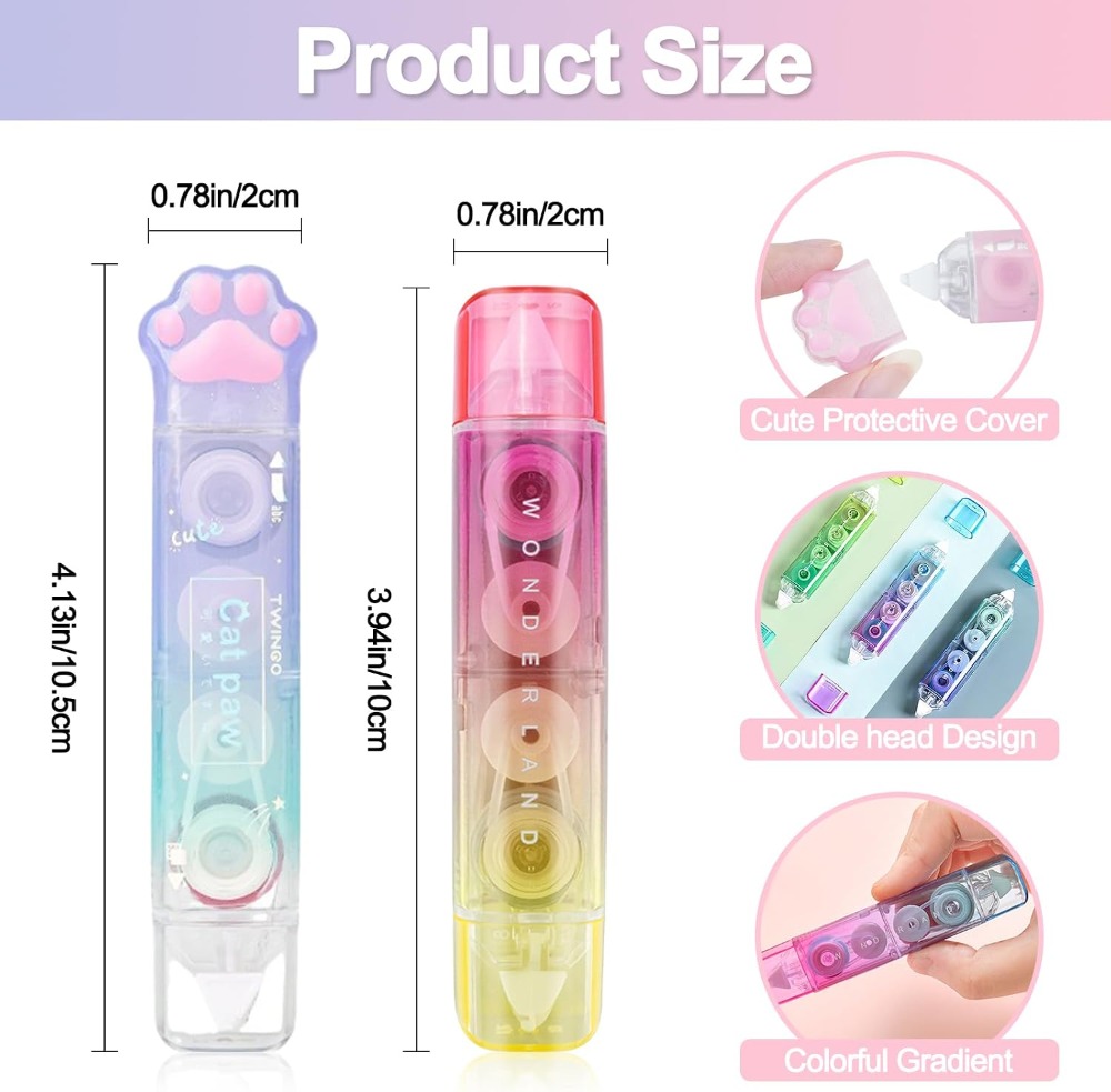 6 Cintas Correctoras, 2 en 1,  - Correction Tape Roller reseña y precio