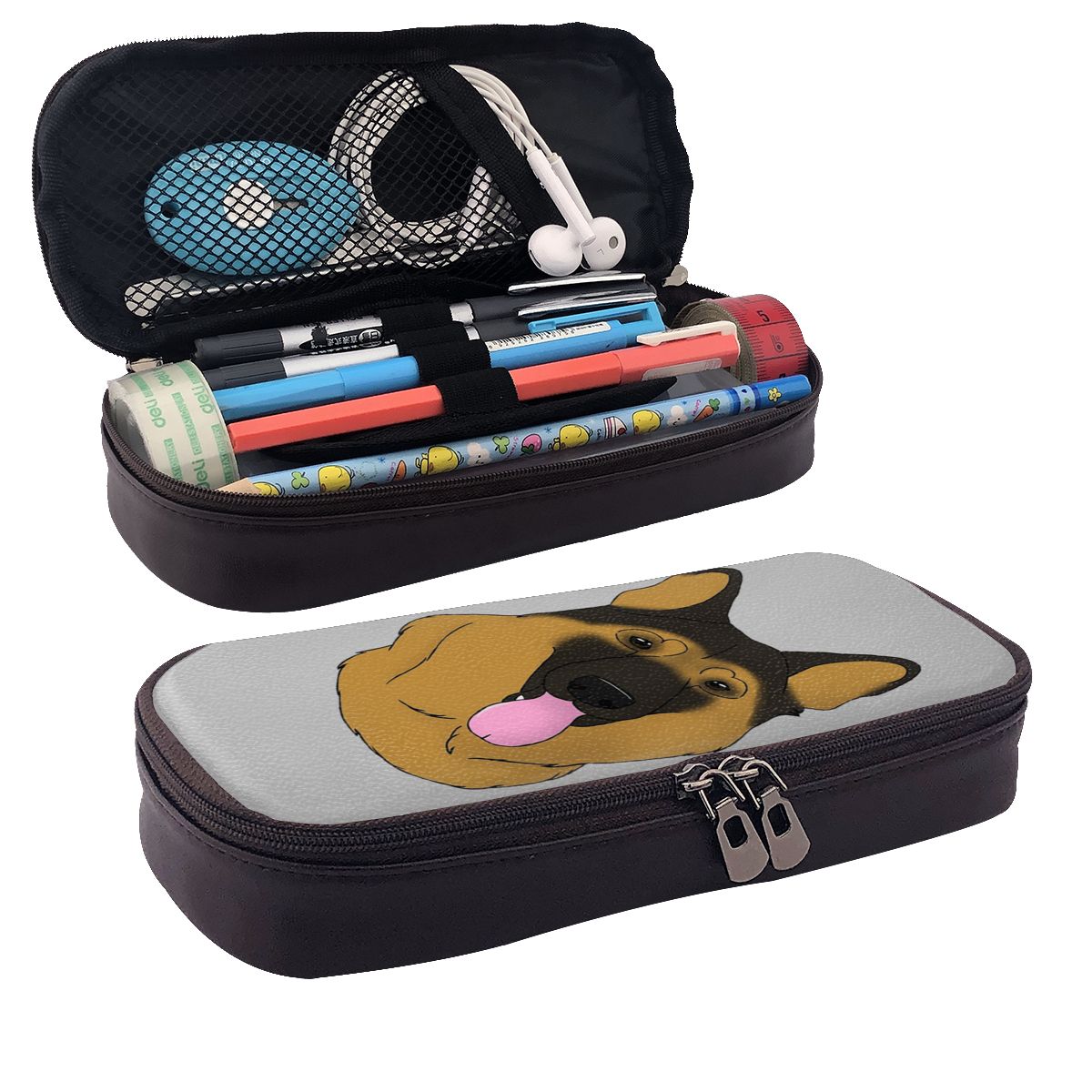 Estuche para lápices de piel n - Tan Stationery & Office Supply reseña y precio