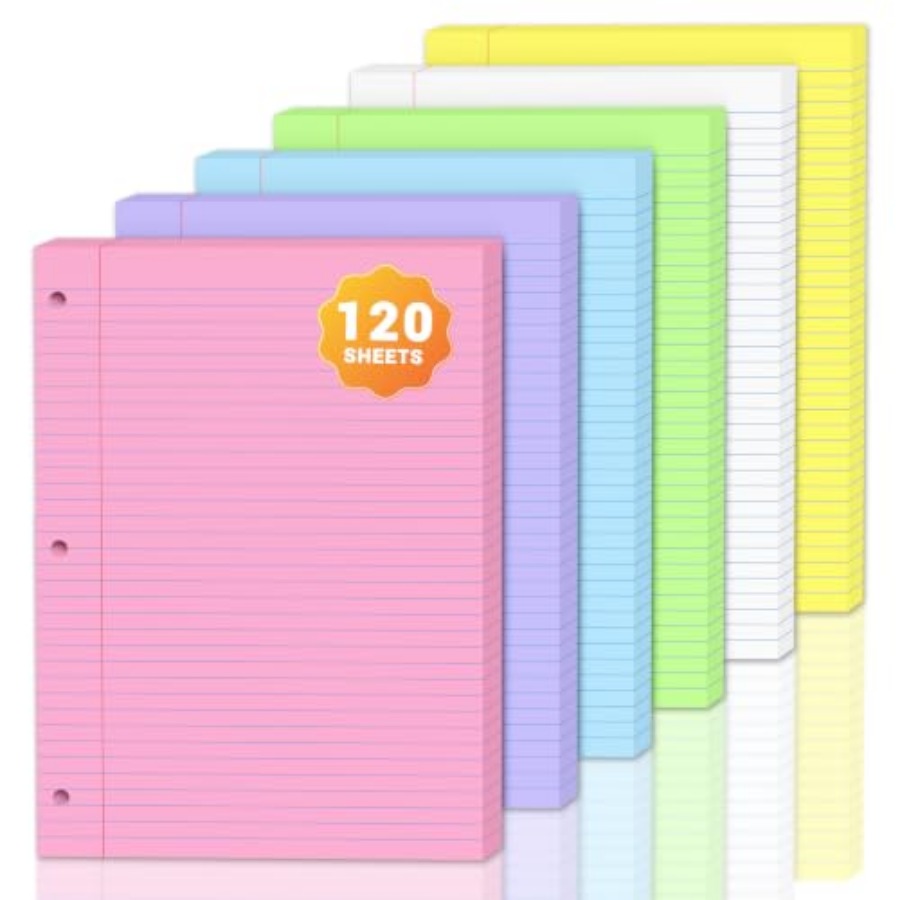 120 Hojas de Papel de Colores  - Paper Punch 3 Hole reseña y precio