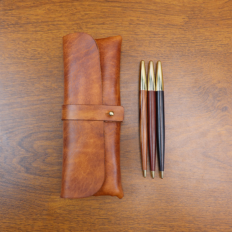 Cartera larga de cuero curtido - Tan Stationery & Office Supply reseña y precio