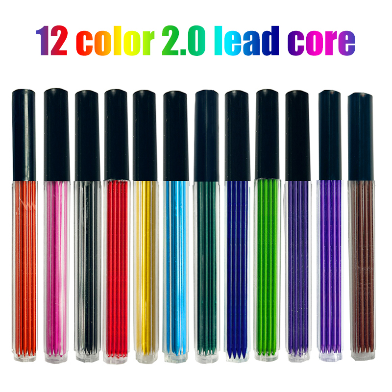 12 colores 2,0mm HB plomo reem - Mechanical Pencil Lead reseña y precio